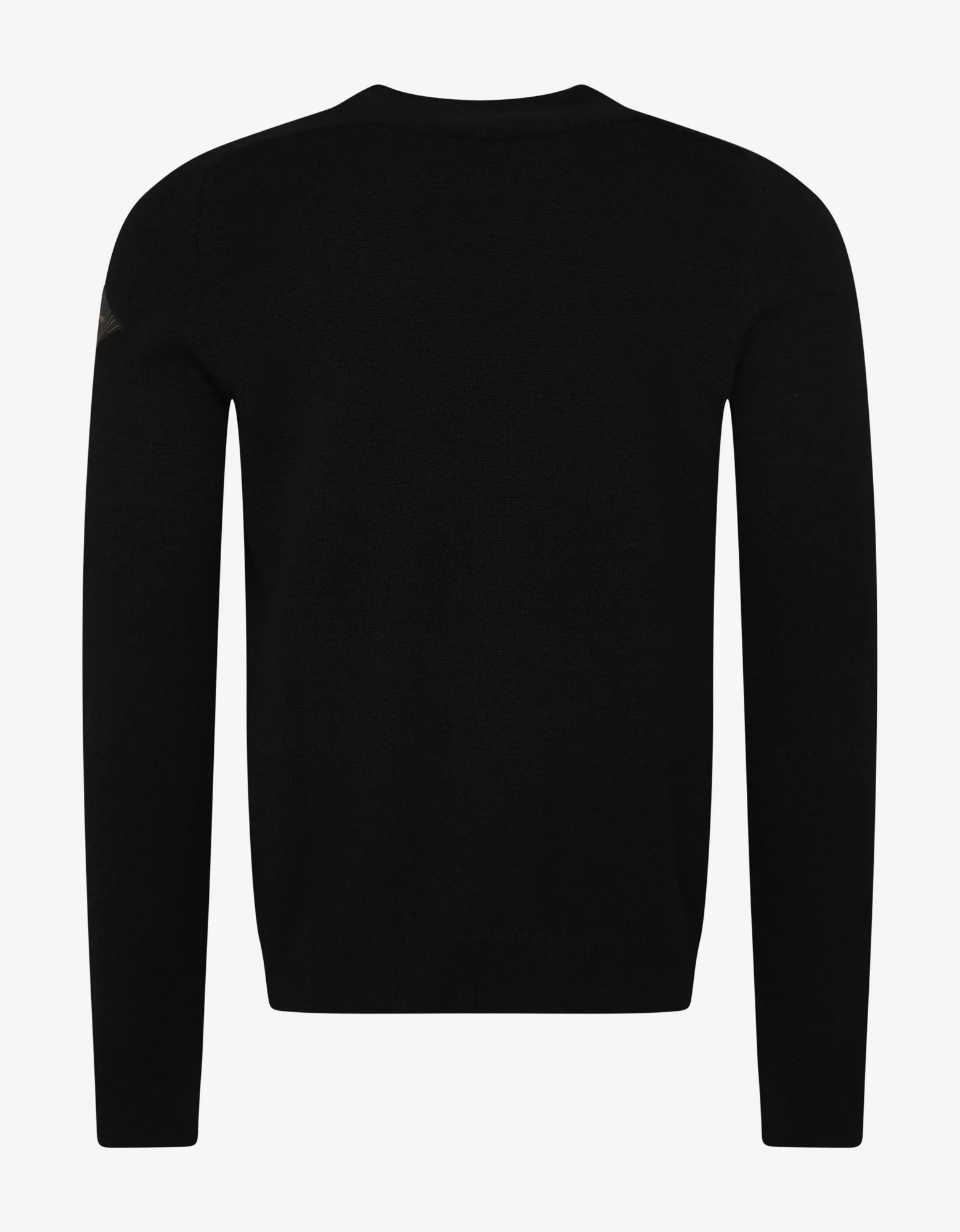 Black Logo Patch Cashmere Sweater