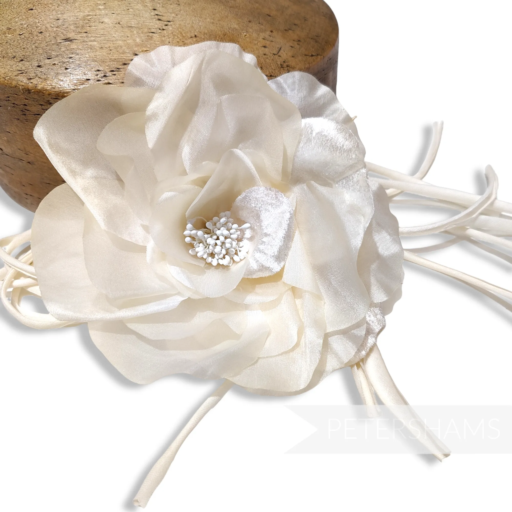 'Bria' 15cm Silk and Velvet Large Rose Millinery Flower