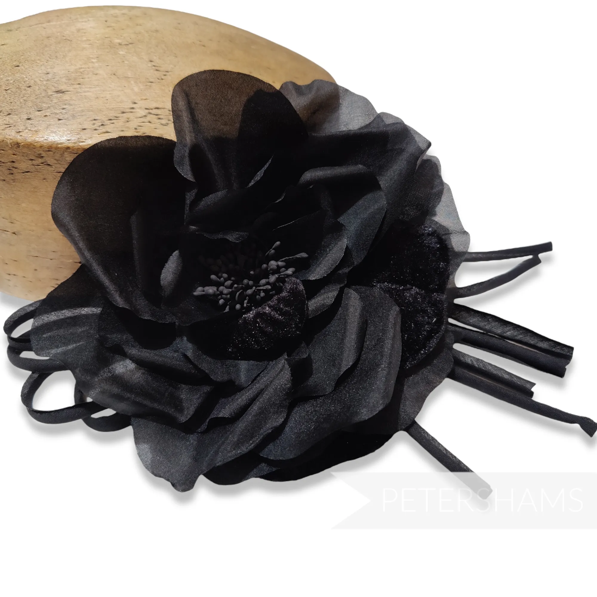 'Bria' 15cm Silk and Velvet Large Rose Millinery Flower