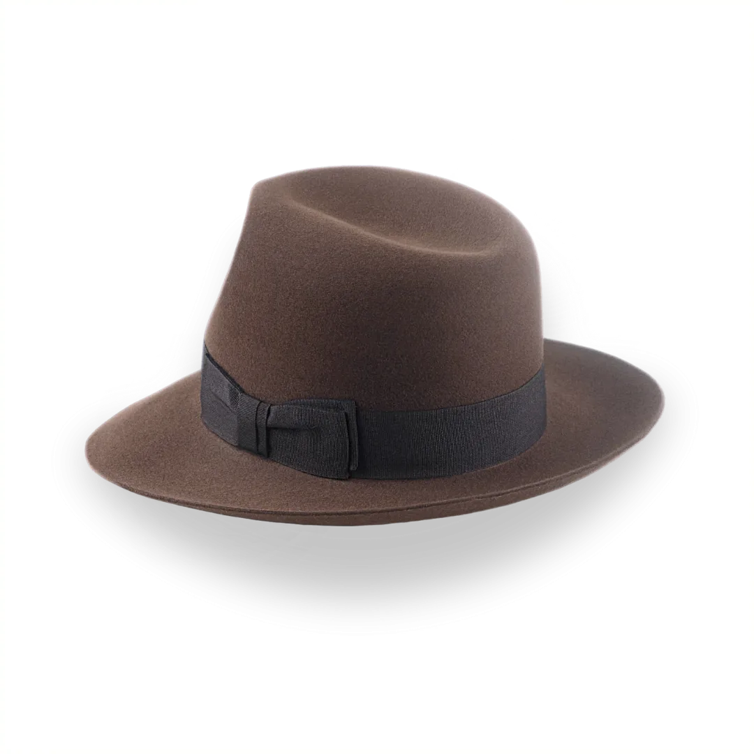 Brown Indiana Jones Style Fedora in Durable Fur Felt | The Templar