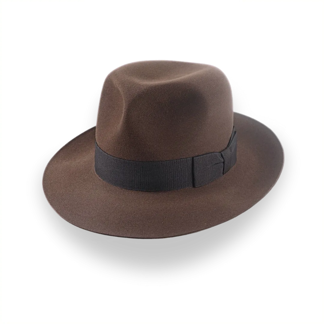 Brown Indiana Jones Style Fedora in Durable Fur Felt | The Templar