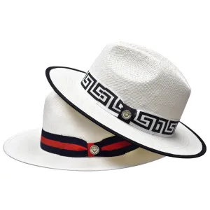 Bruno Capelo Valentino Wide Brim Pinch Front Straw Fedora