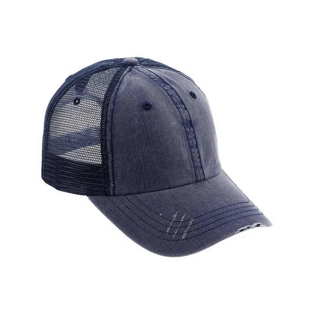 Customized Monogram Washed Herringbone Cotton Twill Trucker Cap