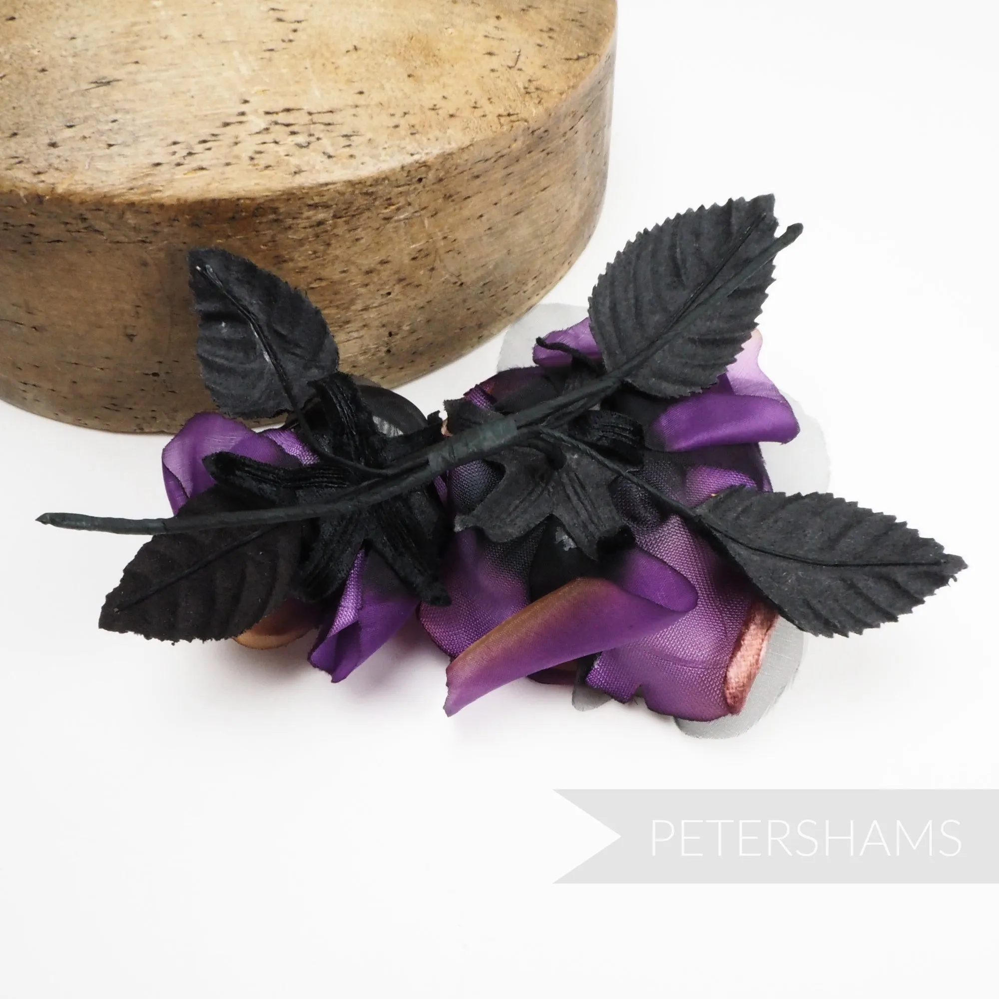 'Darlene' Velvet, Silk and Organza Double Millinery Flower Mount