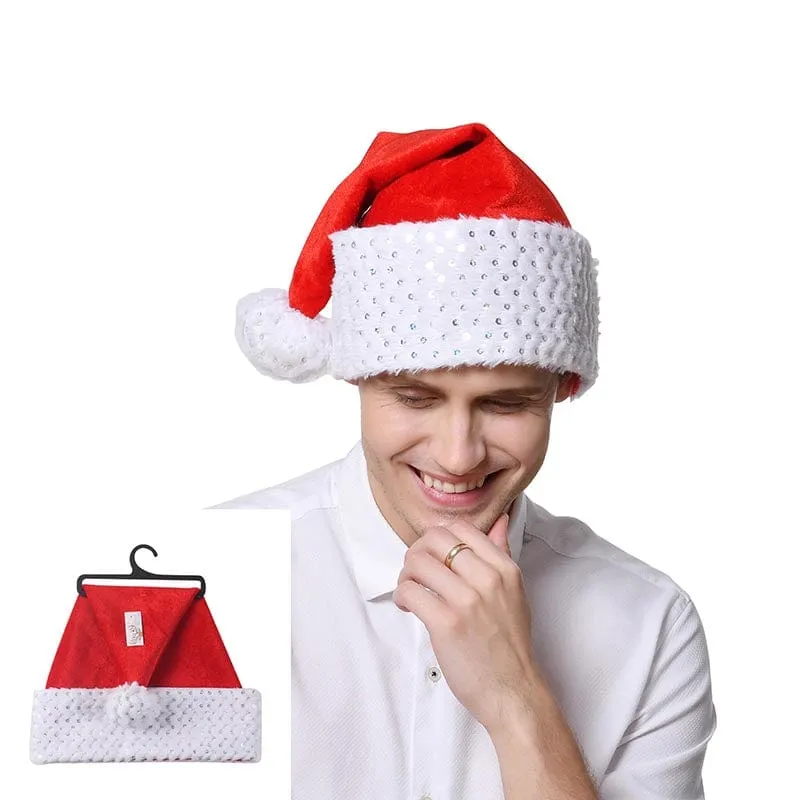 Deluxe Glitter Santa Hat