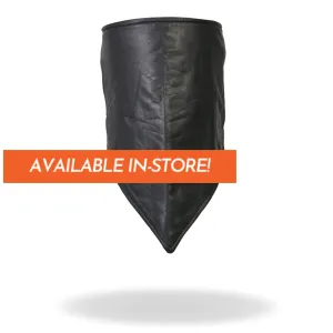 Leather Neck Warmer with Fleece Liner - Soft Black NWL1009 | Hot Leathers