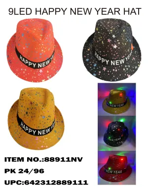 LED SEQUIN FEDORA HAT ASSORTED COLOR