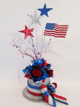 Patriotic Top Hat Table Centerpiece