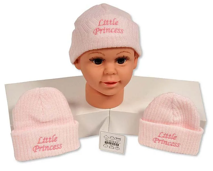 Sheldon Baby Knitted Hat 'Little Princess' Pink