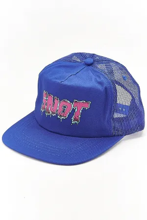 Snot Wheel Co. Meltdown Logo Trucker Hat Blue