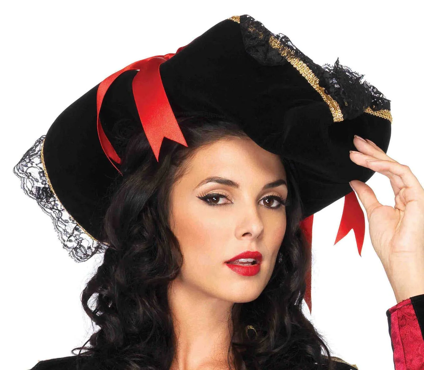 Swashbuckler Deluxe Black Velvet Pirate Wench Hat