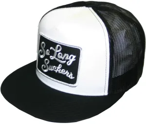 The SO LONG SUCKERS Trucker Cap - BLACK/WHITE