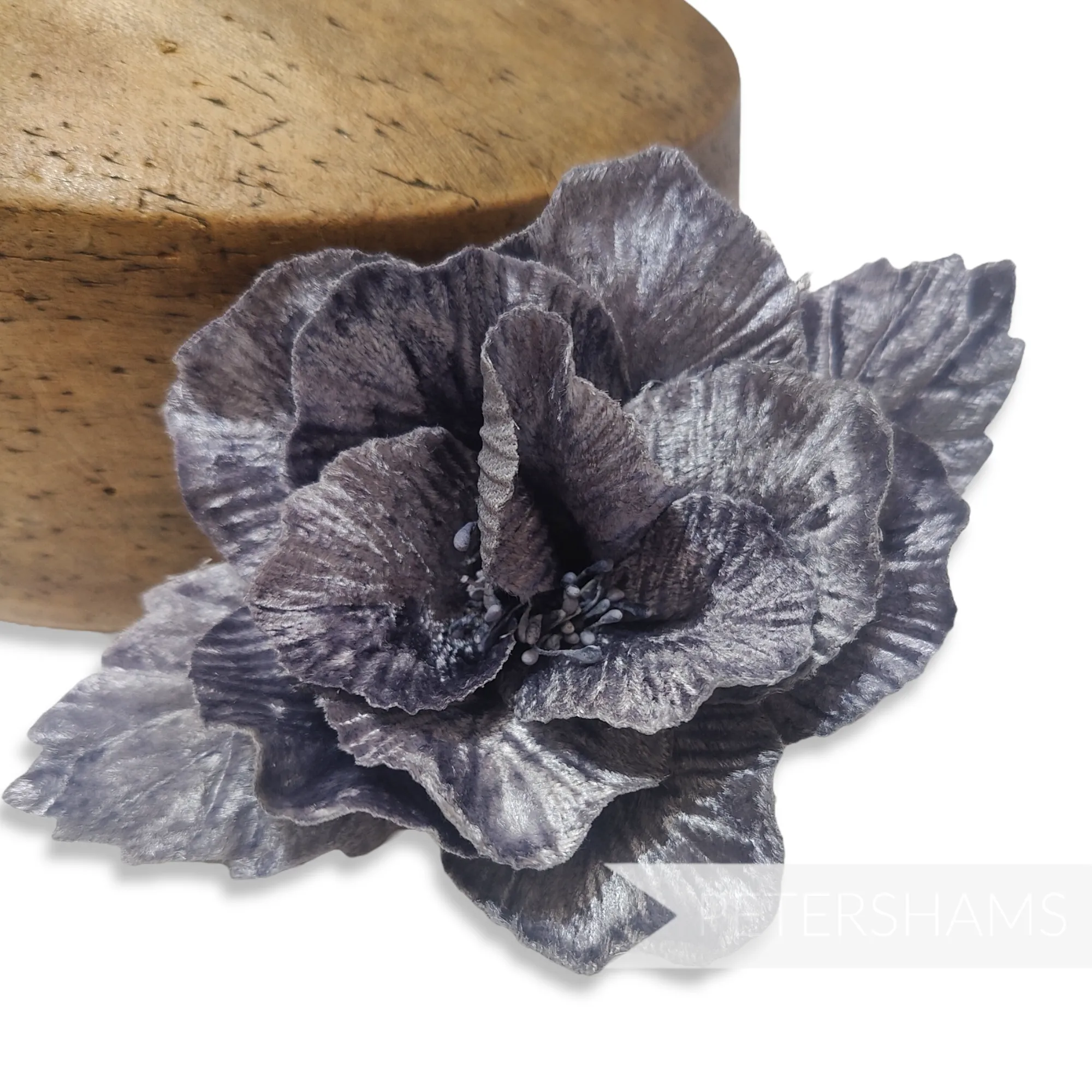 'Tiffany' 10cm Velvet Wired Flower Hat Mount