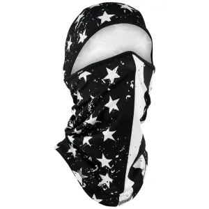 WB4L091 Convertible Balaclava, SportFlex(tm) Series, Black & White Flag