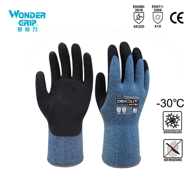 Wonder Grip Thicken Garden Working Gloves Coldproof Work Gloves Double Layer Latex Coated Protection Gardening Gloves